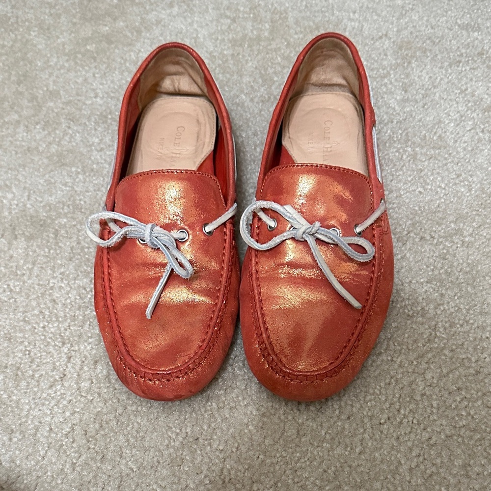 Women’s Cole Haan Orange Loafers size 9